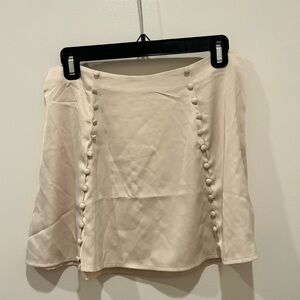Urban Outfitters Cream Buttoned Mini Skirt